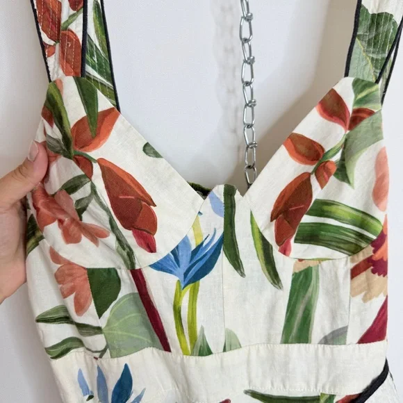 FARM Rio Tropical Print Jumpsuit - Green and Red - Picture 5 of 7